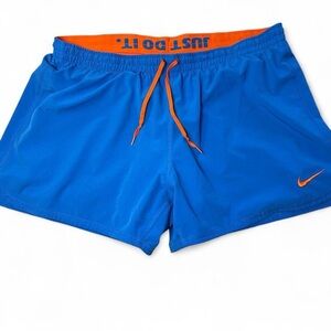 💙🧡 Nike “Just Do It” Athletic Shorts – Women’s L